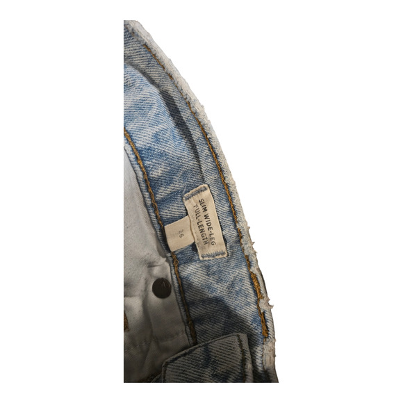 Madewell Slim Wide-Leg Full-Length Size 26 Light Blue Jeans - Picture 3 of 9